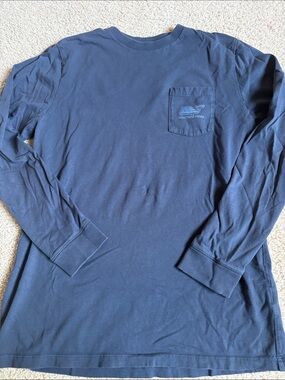 Vineyard Vines Boy’s Long-Sleeve Pocket Tee - Deep Navy